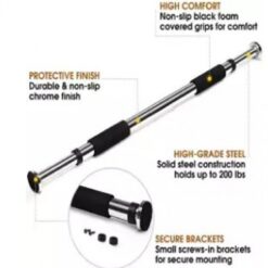 Alternative view of Adjustable Pull up Doorway Bar With Foam Grips for Home Workouts