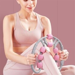 Alternative view of U Shape Massage Roller Arm Leg Neck Muscle Gym Yoga Fitness Sports 9 Wheels - Multi