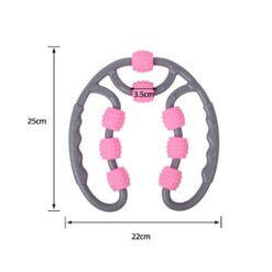 U Shape Massage Roller Arm Leg Neck Muscle Gym Yoga Fitness Sports 9 Wheels - Multi