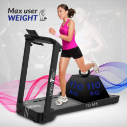 Alternative view of POWER MEX TD-M5 Installation Free Treadmill with AI Intelligent gasbag shock absorption