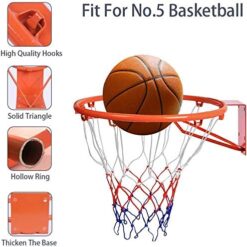 NA Basketball Hoop,Hanging Basketball Hoop Diameter 35 Cm/13.8 Inches, Wall Mounted Basketball Goal For Kids Teenagers Indoor And Outdoor Sports