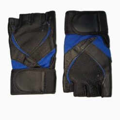 Alternative view of Weight Lifting Palm & Wrist Support Gym & Fitness Gloves & (Blue, Black)