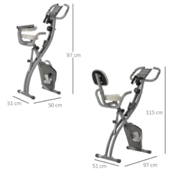 Alternative view of HOMCOM 2-in-1 Foldable Exercise Bike