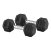 Rubber Coated Hexa Shape Dumbbells