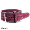 Power Lifting Leather Belt Gym Bodybuilding Weight Training Back Support Belts 10MM Thick 4" Wide Men Women, Pink