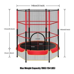 Alternative view of Kids Trampoline with Enclosure Net