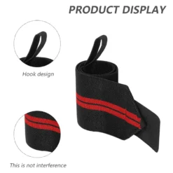 Alternative view of Weightlifting Wrist Wraps Wrist Support with Heavy Duty Thumb Loop - Wrap for Powerlifting