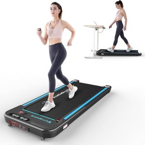 CITYSPORTS Treadmills for Home, Under Desk Treadmill Walking Pad with Audio Speakers, Slim & Portable Treadmill with Remote & Dual LED Display, Office & Home Treadmills (Black)