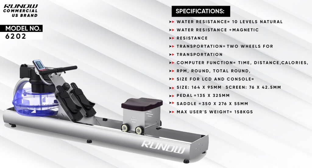 Runow Rowing Machine RUNOW ROWER COMMERCIAL MODEL 6202 – LIFE FITNESS PK