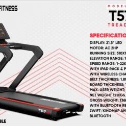 Alternative view of AMERICAN FITNESS TREADMILL T57A