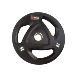 Iron Bull Tri Grips Rubber Coated Barbell Weight Plate
