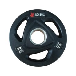 Alternative view of Iron Bull Tri Grips Rubber Coated Barbell Weight Plate