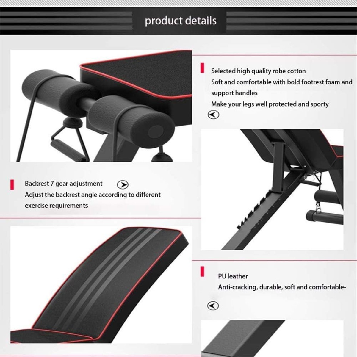YOLEO Adjustable Weight Bench - Image 8