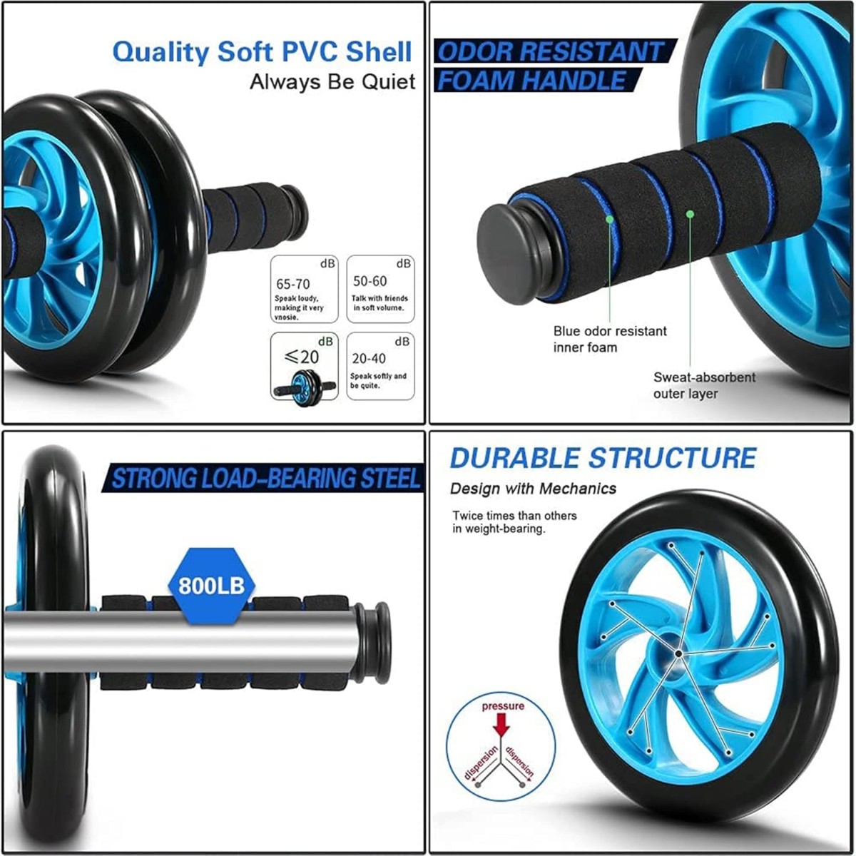 Double Wheel Abdominal Muscle Wheel for Home Exercise Fitness Equipment - Image 4
