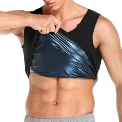 Men's Body Sweat Shape Wear Vest Polymer Shapewear, Workout for Weight Loss Waist Body Slimming,