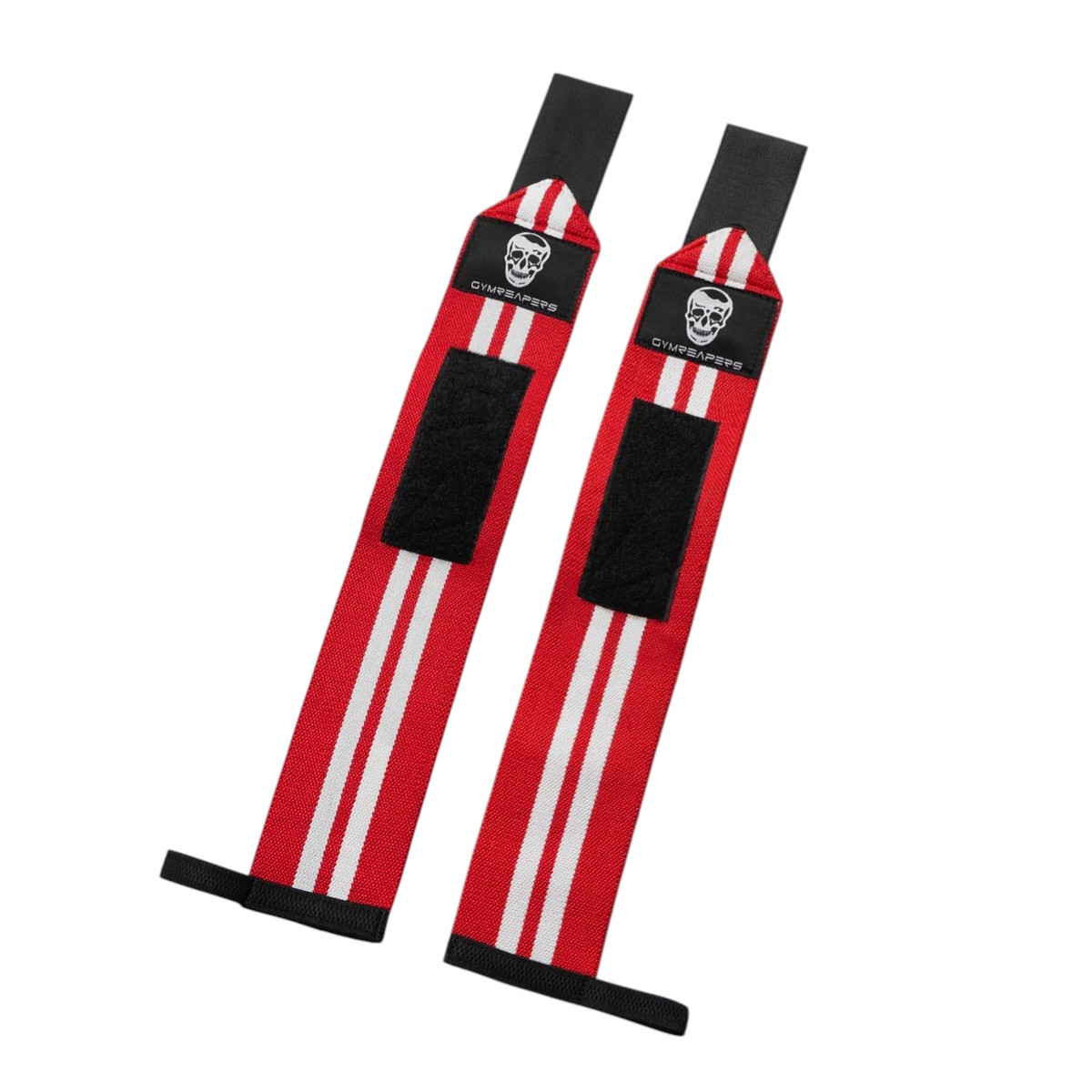 Gymreapers Wrist Wraps - 18" Weightlifting Wrist Support - Red/White - Image 4