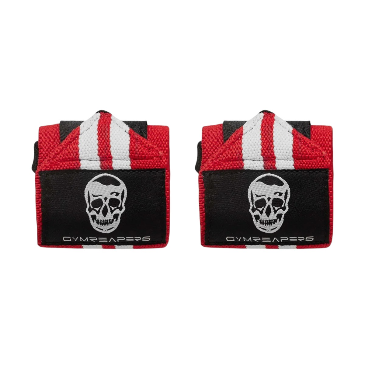 Gymreapers Wrist Wraps - 18" Weightlifting Wrist Support - Red/White