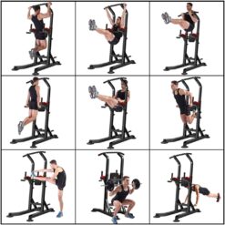 Alternative view of Multifunction Power Tower Adjustable Height Pull-up Dip-up Station Gym Strength Training