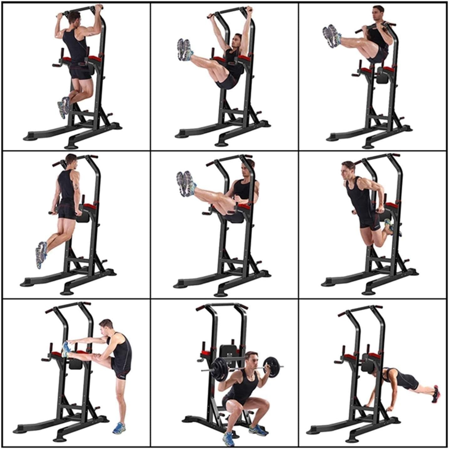 Multifunction Power Tower Adjustable Height Pull-up Dip-up Station Gym Strength Training - Image 2