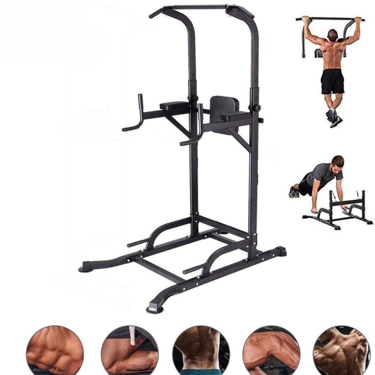 Multifunction Power Tower Adjustable Height Pull-up Dip-up Station Gym Strength Training - Image 4