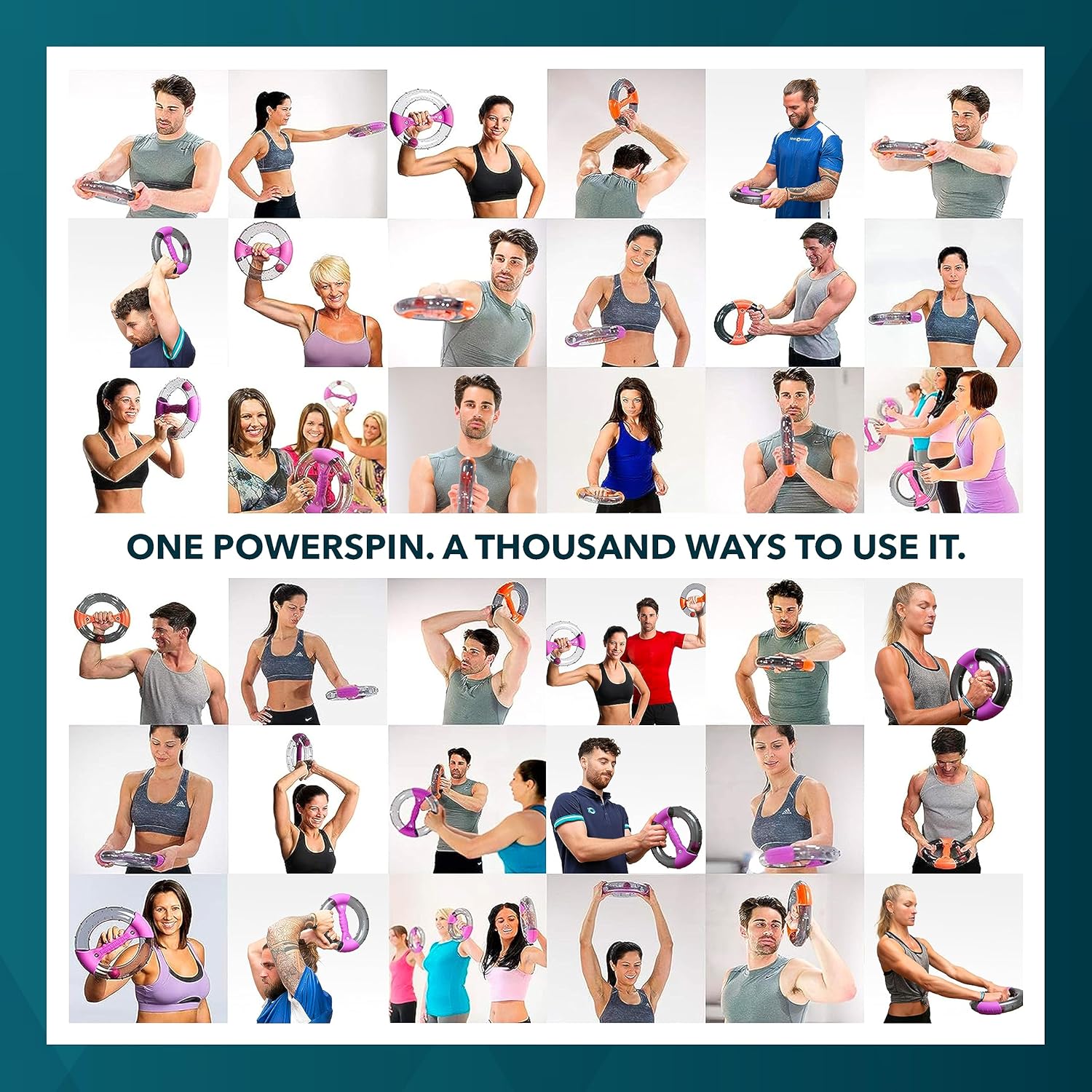 New Powerspin Evo Arm, Tricep & Shoulder Workout (Grey/Orange) - Image 7