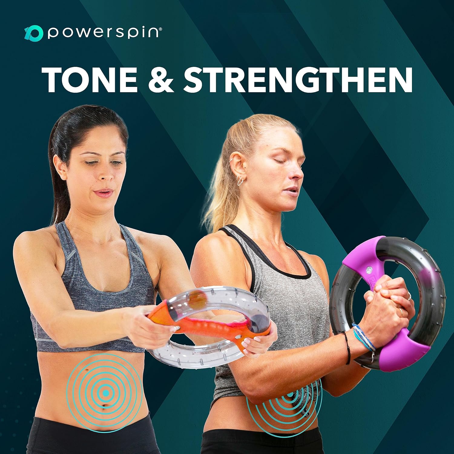 New Powerspin Evo Arm, Tricep & Shoulder Workout (Grey/Orange) - Image 6