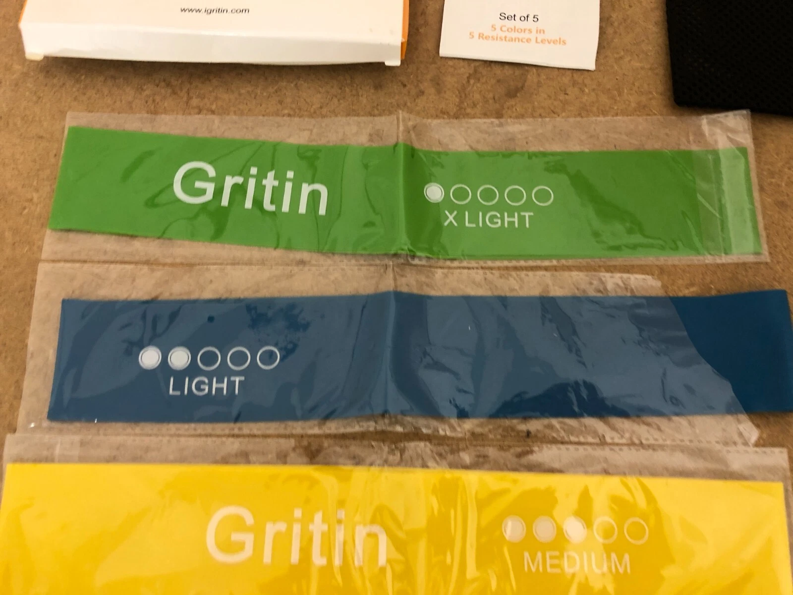 Gritin Resistance Bands - Set of 5 Resistance Fitness Exercise - Image 10