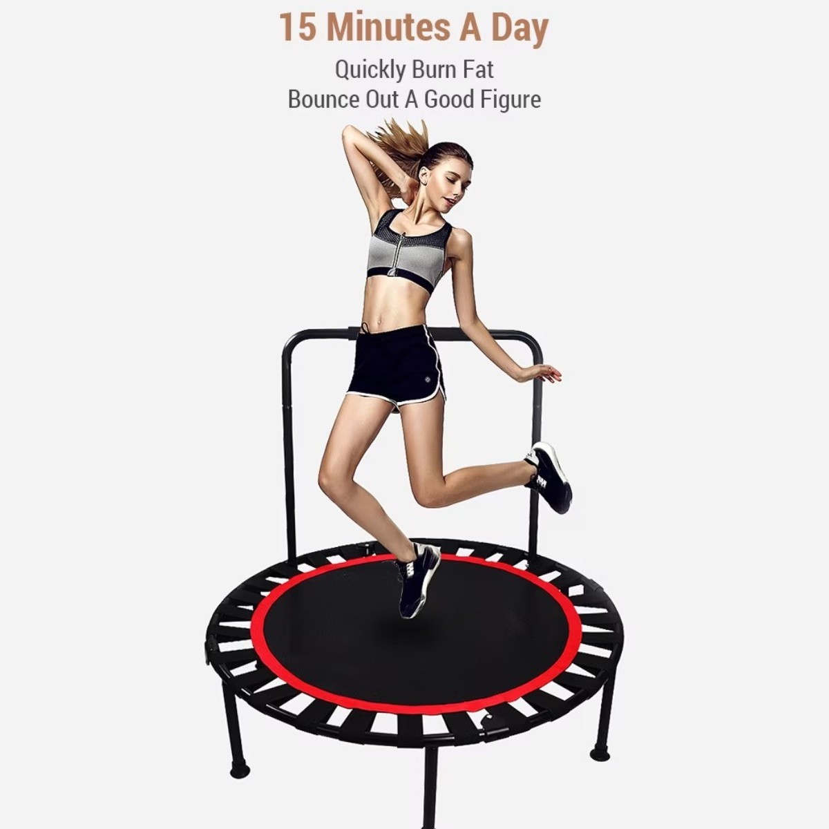 Small Rebounder Trampoline For Adults Kids 48in Aerobic Exercise With - Image 3