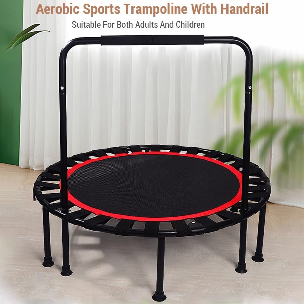 Small Rebounder Trampoline For Adults Kids 48in Aerobic Exercise With - Image 2