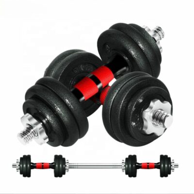 York Fitness 15kg Cast iron Dumbbell Set and Case