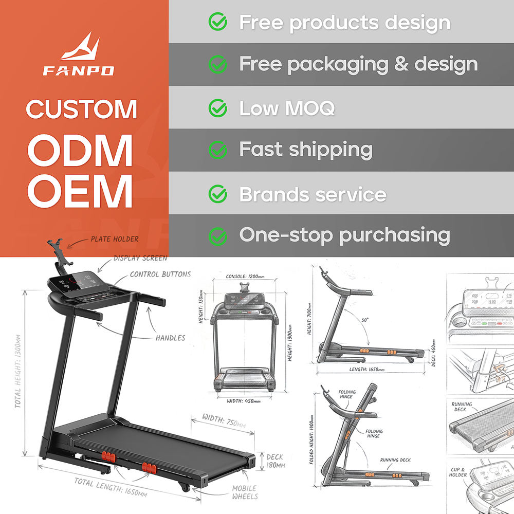 Electric 1.25HP DC Brushless Motor Folding Portable Treadmill Manual Incline 1-14km/h Speed Max 120kg Capacity for APP Control - Image 5
